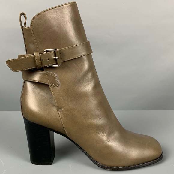 CELINE Grey Ankle Strap Boots - Picture 2 of 8